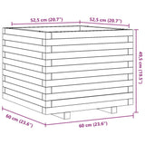 Garden Planter White 60x60x49.5 cm Solid Wood Pine