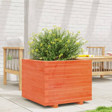 Garden Planter Wax Brown 60x60x49.5 cm Solid Wood Pine