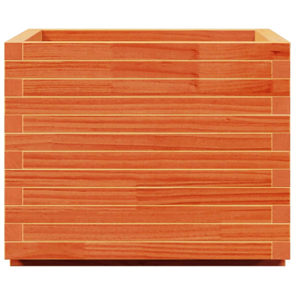 Garden Planter Wax Brown 60x60x49.5 cm Solid Wood Pine