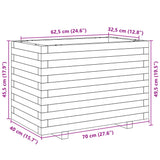 Garden Planter 70x40x49.5 cm Solid Wood Pine