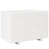 Garden Planter White 70x40x49.5 cm Solid Wood Pine