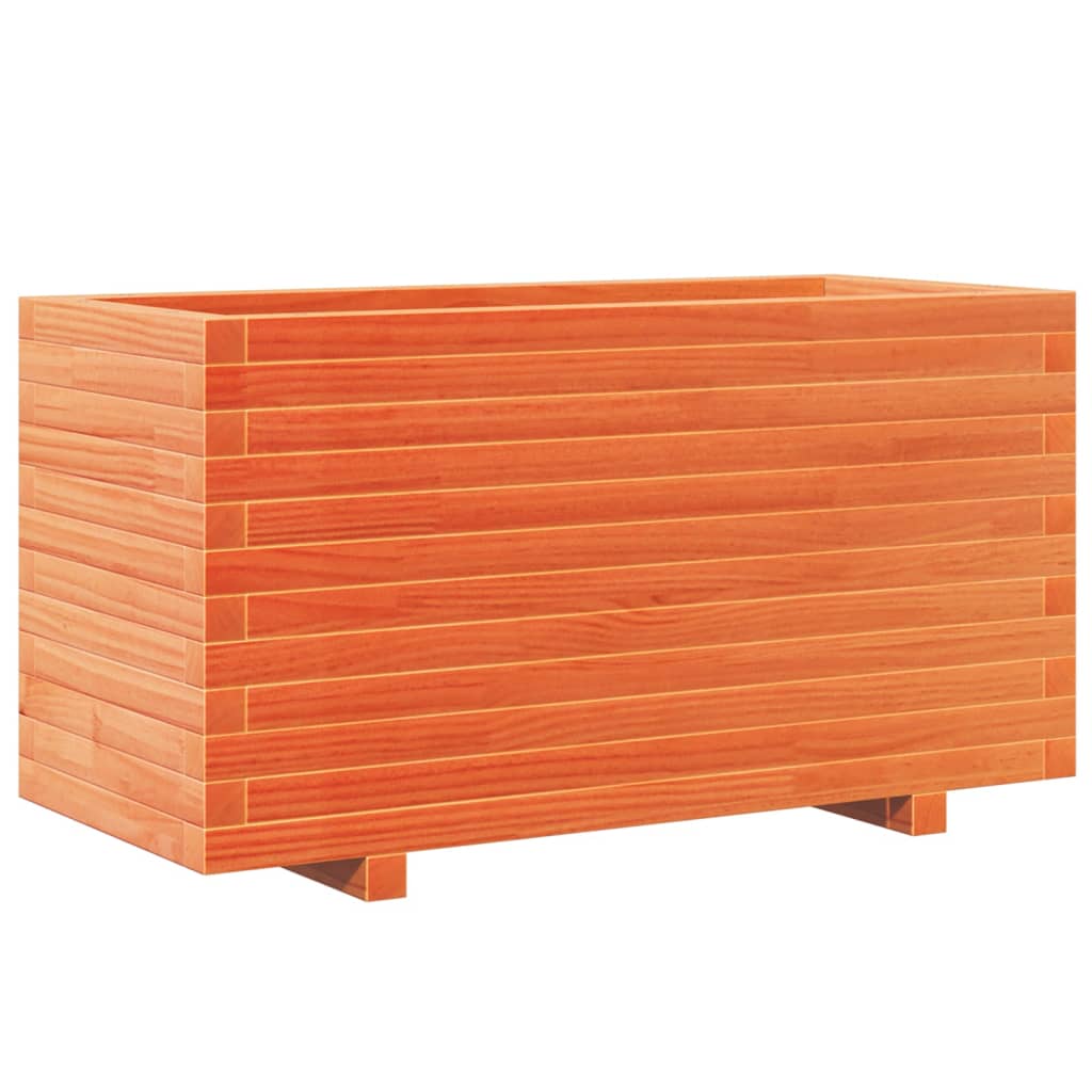 Garden Planter Wax Brown 90x40x49.5 cm Solid Wood Pine