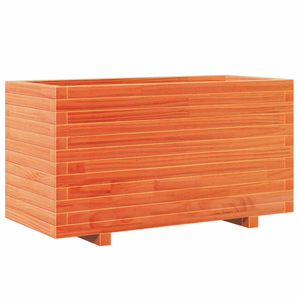 Garden Planter Wax Brown 90x40x49.5 cm Solid Wood Pine