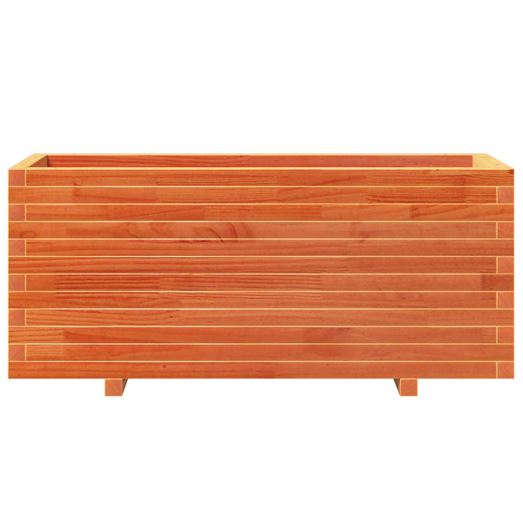 Garden Planter Wax Brown 110x40x49.5 cm Solid Wood Pine
