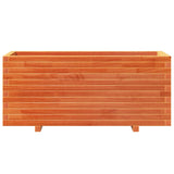 Garden Planter Wax Brown 110x40x49.5 cm Solid Wood Pine