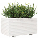 Garden Planter White 90x60x49.5 cm Solid Wood Pine