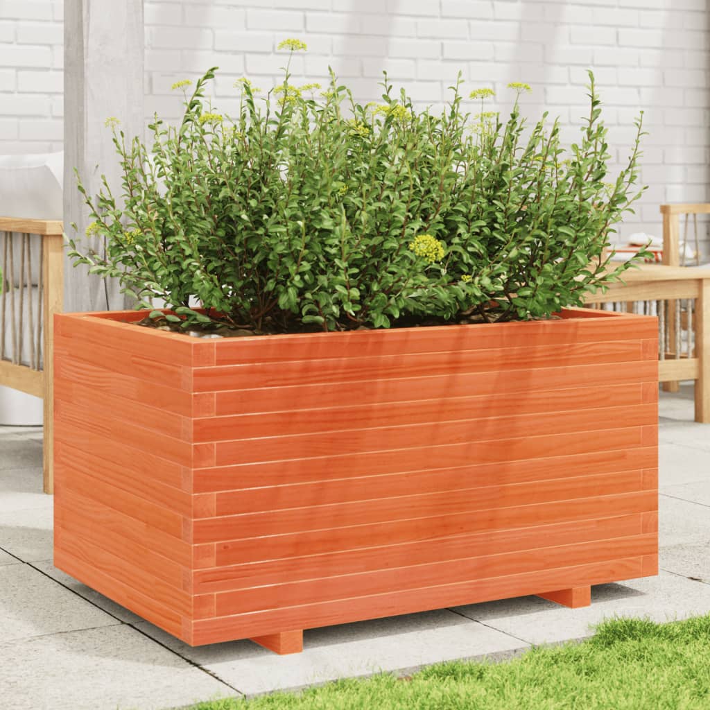 Garden Planter Wax Brown 90x60x49.5 cm Solid Wood Pine