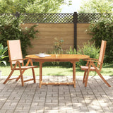 Folding Garden Chairs 2 pcs Solid Wood Acacia and Textilene