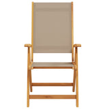 Folding Garden Chairs 2 pcs Solid Wood Acacia and Textilene