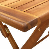 5 Piece Garden Dining Set Taupe Fabric and Solid Wood
