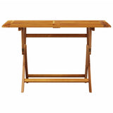 5 Piece Garden Dining Set Leaf Pattern Fabric and Solid Wood