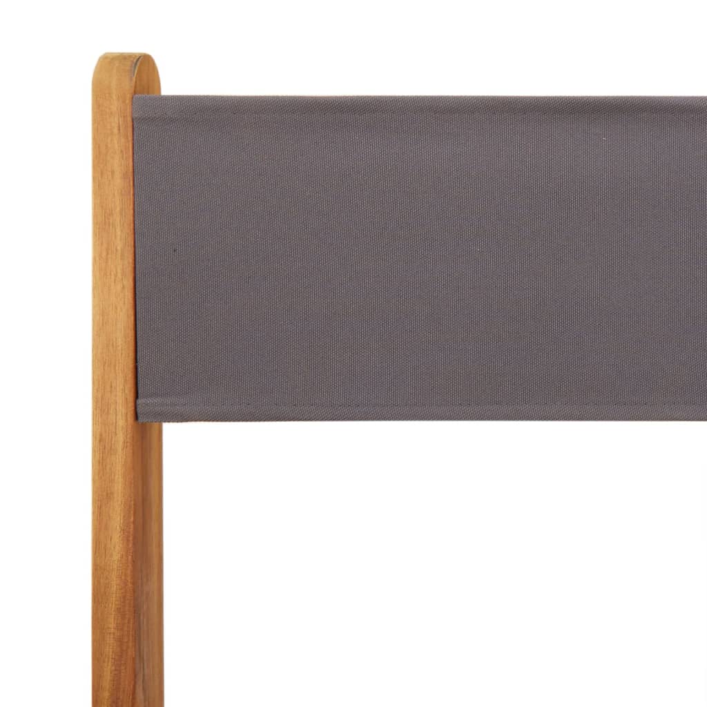 5 Piece Garden Dining Set Anthracite Fabric and Solid Wood