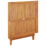 5 Piece Garden Dining Set Leaf Pattern Fabric and Solid Wood