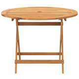 5 Piece Garden Dining Set Taupe Fabric and Solid Wood