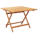 5 Piece Garden Dining Set Beige Polypropylene and Solid Wood