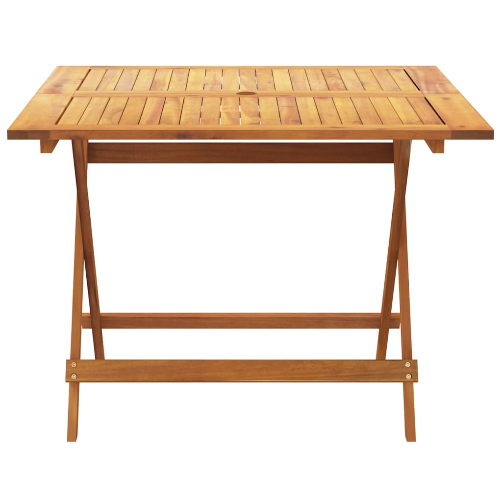 5 Piece Garden Dining Set Beige Polypropylene and Solid Wood