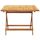 5 Piece Garden Dining Set Beige Polypropylene and Solid Wood