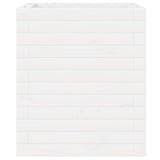 Garden Planter White 40x40x46 cm Solid Wood Pine