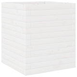Garden Planter White 40x40x46 cm Solid Wood Pine