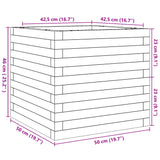 Garden Planter 50x50x46 cm Solid Wood Pine