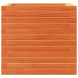 Garden Planter Wax Brown 50x50x46 cm Solid Wood Pine
