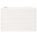 Garden Planter White 70x70x46 cm Solid Wood Pine