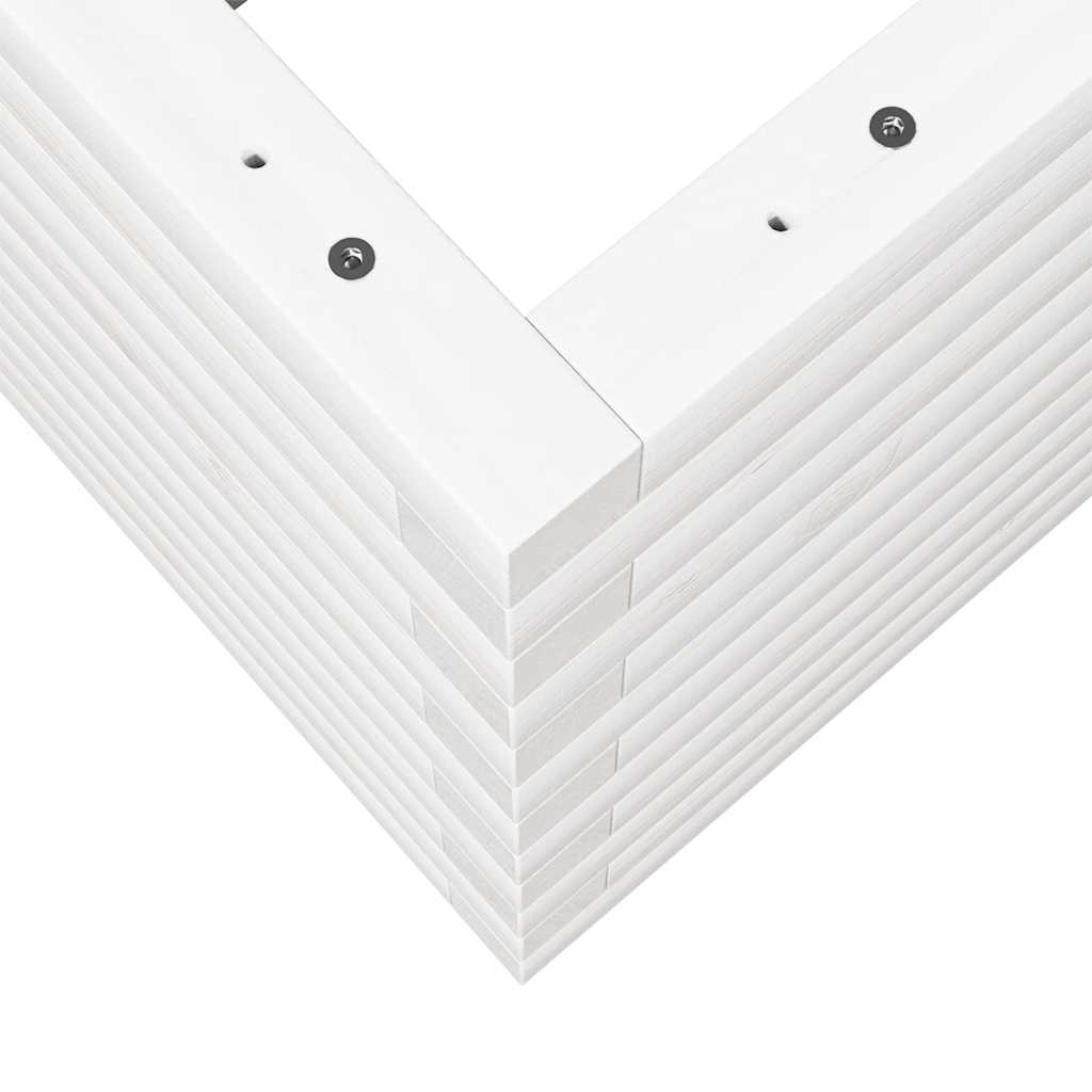 Garden Planter White 70x70x46 cm Solid Wood Pine