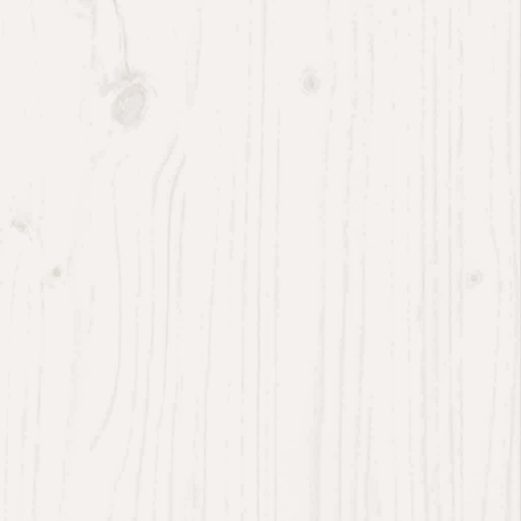 Garden Planter White 70x70x46 cm Solid Wood Pine