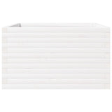Garden Planter White 80x80x46 cm Solid Wood Pine