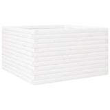 Garden Planter White 80x80x46 cm Solid Wood Pine