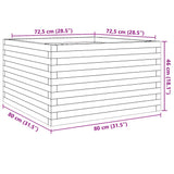 Garden Planter 80x80x46 cm Impregnated Wood Pine