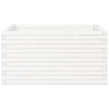 Garden Planter White 90x90x46 cm Solid Wood Pine