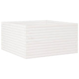 Garden Planter White 90x90x46 cm Solid Wood Pine