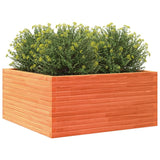 Garden Planter Wax Brown 100x100x46 cm Solid Wood Pine