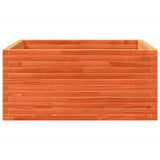 Garden Planter Wax Brown 100x100x46 cm Solid Wood Pine