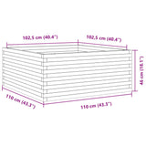 Garden Planter 110x110x46 cm Solid Wood Pine
