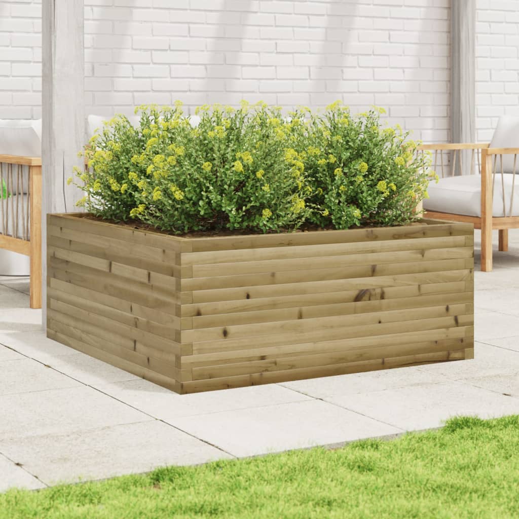 Garden Planter 110x110x46 cm Impregnated Wood Pine