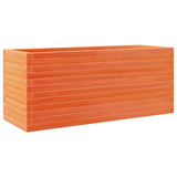 Garden Planter Wax Brown 110x40x46 cm Solid Wood Pine