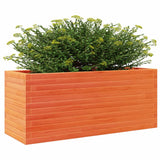 Garden Planter Wax Brown 110x40x46 cm Solid Wood Pine