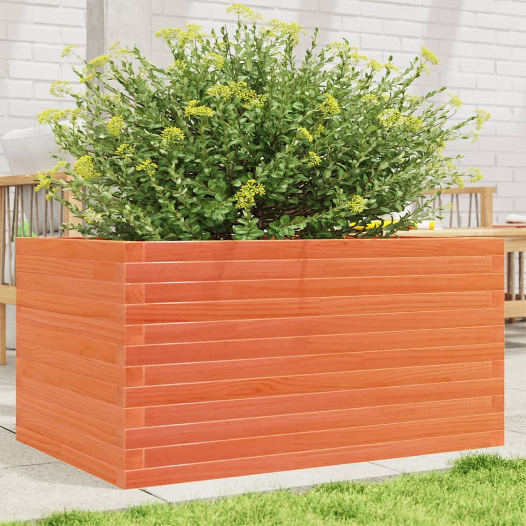 Garden Planter Wax Brown 90x60x46 cm Solid Wood Pine
