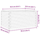 Garden Planter 90x60x46 cm Impregnated Wood Pine