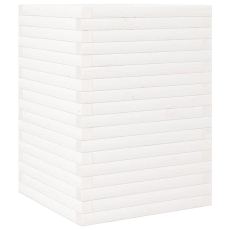 Garden Planter White 50x50x68.5 cm Solid Wood Pine