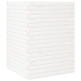 Garden Planter White 50x50x68.5 cm Solid Wood Pine