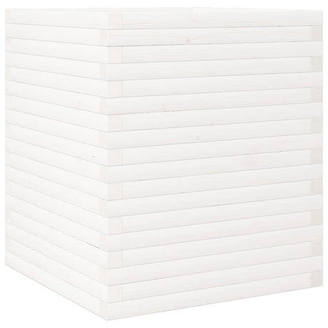 Garden Planter White 60x60x68.5 cm Solid Wood Pine