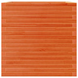 Garden Planter Wax Brown 70x70x68.5 cm Solid Wood Pine