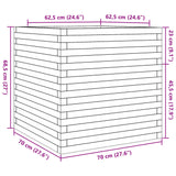 Garden Planter 70x70x68.5 cm Impregnated Wood Pine