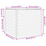 Garden Planter 80x80x68.5 cm Solid Wood Douglas
