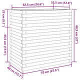 Garden Planter 70x40x68.5 cm Solid Wood Pine