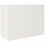 Garden Planter White 90x40x68.5 cm Solid Wood Pine