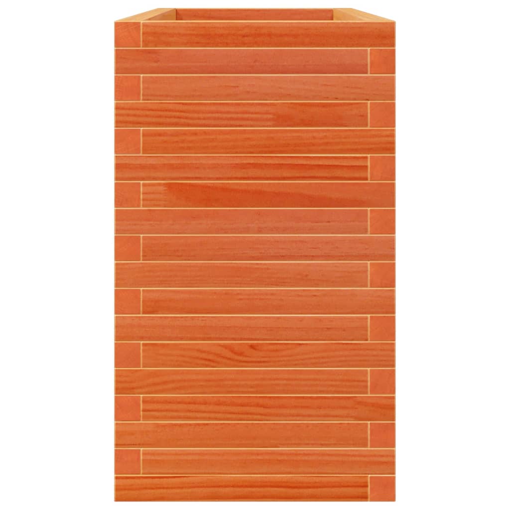 Garden Planter Wax Brown 110x40x68.5 cm Solid Wood Pine